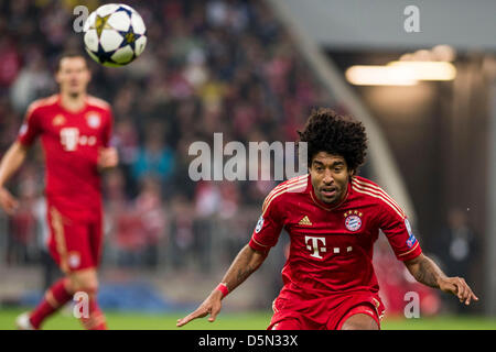 Dante (Bayern), 2 aprile 2013 - Calcio : UEFA Champions League quarti di finale 1 gamba match tra FC Bayern Munchen 2-0 Juventus stadio Allianz Arena di Monaco di Baviera, Germania. (Foto di Maurizio Borsari/AFLO) Foto Stock