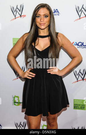 New York, NY, STATI UNITI D'AMERICA, 04 Aprile, 2013. Sammi Giancola arriva al Superstars per rilievo sabbioso a Cipriani Wall Street. Credito: Patrick Morisson / Alamy Live News Foto Stock