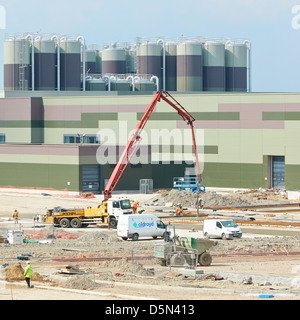 Vista generale della Arla megadiary essendo costruito in Aston Clinton vicino a Aylesbury, Buckinghamshire Foto Stock