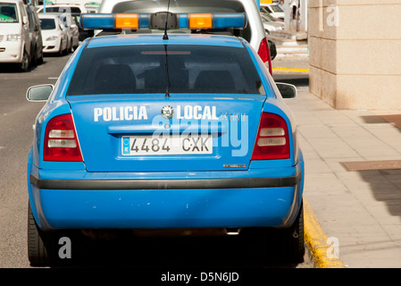 Policia auto locale delle isole Canarie e di polizia locale. Foto Stock