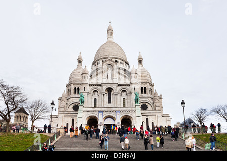 Basilica Sacre Coeur a Parigi Foto Stock