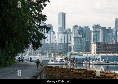 Seawall in Stanley Park. Vancouver Foto Stock