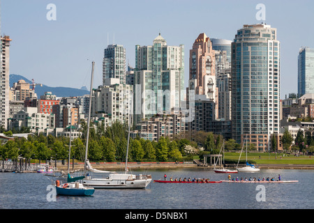 Moderno appartamento edifici nel centro cittadino di Vancouver. Foto Stock