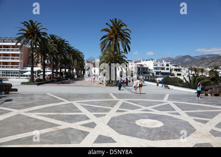 Balcón de Europa a Nerja, provincia di Malaga, Andalusia Spagna Foto Stock