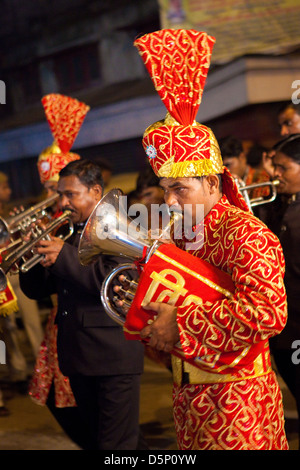 New Delhi street party, India Foto Stock