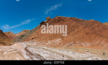 Posto di guardia a Telouet miniere di sale sul vecchio camel caravan sentiero da Ouarzazate a Marrakech, Marocco Africa del Nord Foto Stock