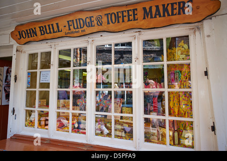 John Bull Fudge & Toffee Maker il caos York Yorkshire Regno Unito Foto Stock