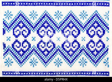 Ricamato buona per cross-stitch pattern. ucraino ornamento etnica Foto Stock