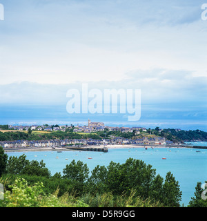 "Cancale' Harbour skyline Bretagna Francia Foto Stock