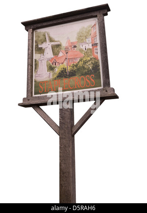 Villaggio Staplecross segno East Sussex Regno Unito villaggi segni Foto Stock