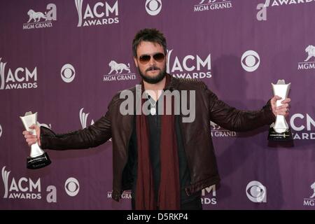 Las Vegas, Stati Uniti d'America. 7 Aprile, 2013. Eric chiesa in sala stampa per 48th annuale di Accademia di Musica Country (ACM) Awards - PRESS ROOM, MGM Grand Garden Arena di Las Vegas, NV Aprile 7, 2013. Foto di: James Atoa/Everett raccolta/Alamy Live News Foto Stock