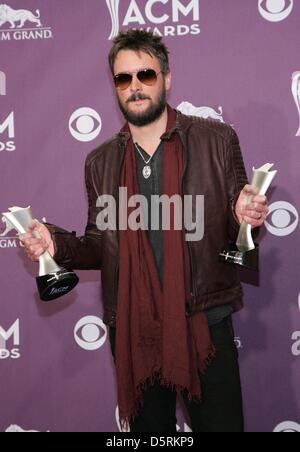 Las Vegas, Stati Uniti d'America. 7 Aprile, 2013. Eric chiesa in sala stampa per 48th annuale di Accademia di Musica Country (ACM) Awards - PRESS ROOM, MGM Grand Garden Arena di Las Vegas, NV Aprile 7, 2013. Foto di: James Atoa/Everett raccolta/Alamy Live News Foto Stock