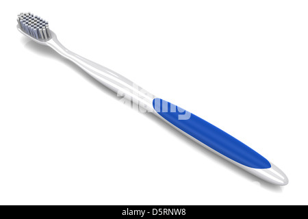 Un generico spazzolino da denti. Rendering 3D. illustrazione isolato su bianco. Foto Stock