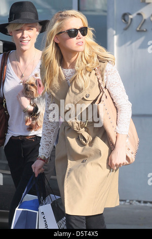 Ambra sentita spotted shopping in Beverly Hills Los Angeles, California Foto Stock