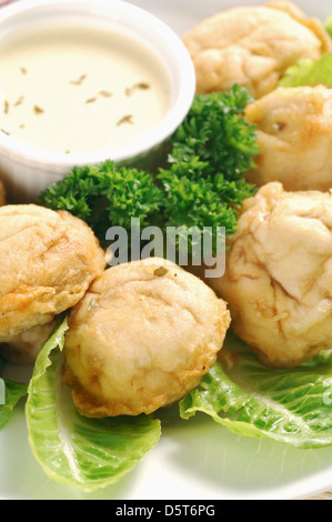 Le sfere di funghi cibo sano cibo occidentale cibo Halal Foto Stock