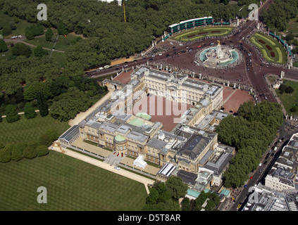 Vista aerea del Buckingham Palace, residenza londinese del monarca del Regno Unito Foto Stock