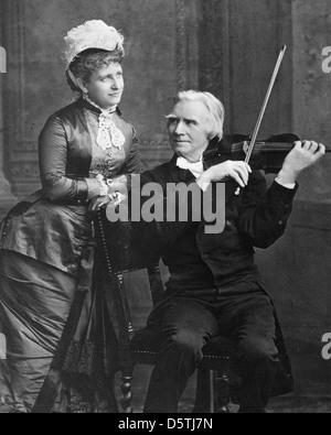 OLE BULL (1810-1880) Norwegian violinista e compositore con American soprano Emma Thursby Foto Stock