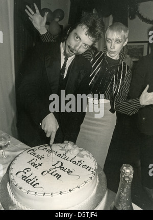 I TURISTI UK del gruppo rock.notte finale dell'Ultima Risata Tour nel febbraio 1980 con Dave Stewart e Annie Lennox. Foto Stock