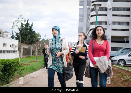 Un nuovo programma di mentoring ha iniziato a Mohammed V Souissi università femminile dove gli studenti possono ottenere consigli per la sua vita professionale Foto Stock