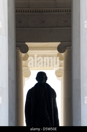 Thomas Jefferson Memorial, Thomas Jefferson American padre fondatore, presidente Thomas Jefferson, edificio neoclassico, Foto Stock