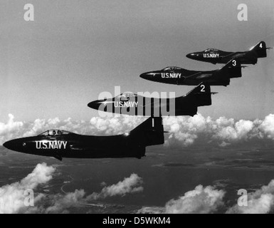 Grumman F9F-2 "Panther" del "Blue Angels' Foto Stock