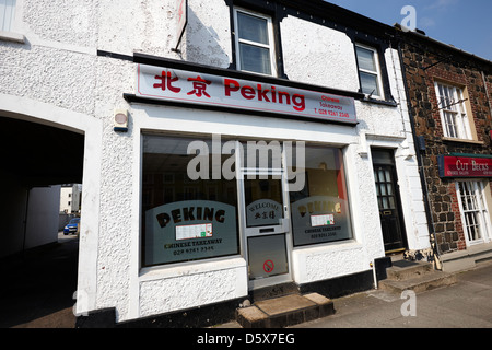 Take Away cinese in irlandese tradizionale strada principale moira county down Irlanda del Nord Regno Unito Foto Stock