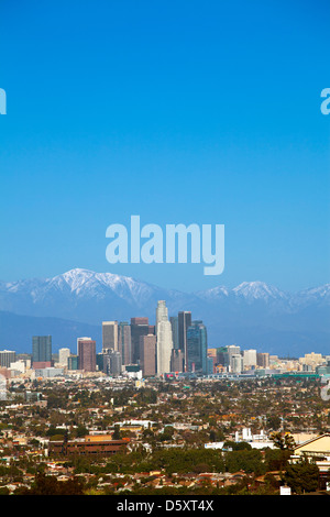 Los Angeles Skyline (2/2013), montagne di San Gabriel, California Foto Stock