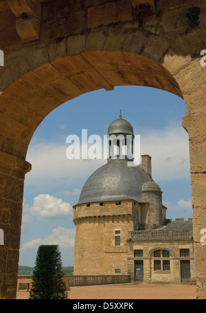 Chateau Hautefort, Dordogne, Francia Foto Stock