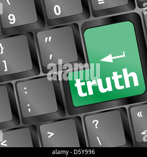 Verità tasto sulla tastiera - concetto di business Foto Stock