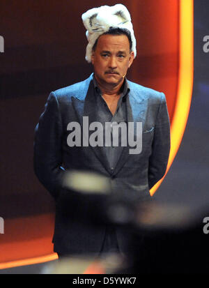 Noi attore Tom Hanks assiste la televisione tedesca il gioco mostra "Wetten Dass,...? (Wannna meglio...?), a Bremen, Germania, 3 novembre 2012. Foto: Ingo Wagner Foto Stock