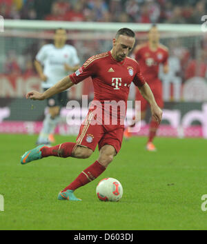 Arjen Robben della Bundesliga club di calcio Bayern Monaco è raffigurato a stadio Allianz Arena di Monaco di Baviera, Germania, 10 novembre 2012. Foto: Peter Kneffel Foto Stock