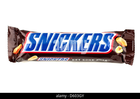 Unico snickers bar Foto Stock