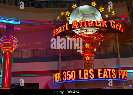 L'attacco di cuore Grill sulla Fremont Street nel centro di Las Vegas Foto Stock