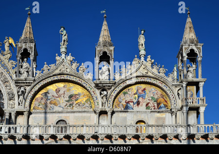 Dettaglio della Basilica di San Marco a Venezia, Italia Foto Stock