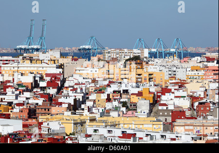 Paesaggio di Algeciras, la provincia di Cadiz Cadice, Andalusia Spagna Foto Stock