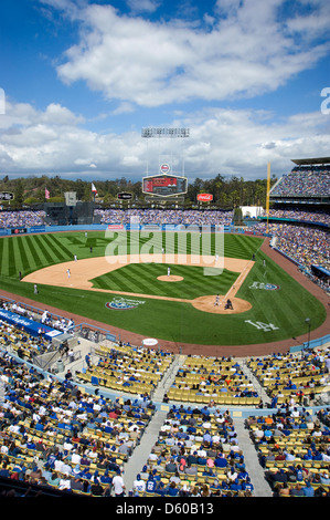 Los Angeles Dodgers baseball gioco presso il Dodger Stadium Foto Stock