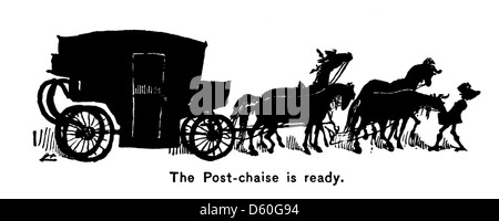 Questa immagine del 1878 presenta una silhouette di un gatto, probabilmente disegnata nel contesto del popolare genere delle illustrazioni animali dell'epoca. La rappresentazione si concentra sulla forma e la grazia del gatto, sottolineandone il profilo elegante. Foto Stock