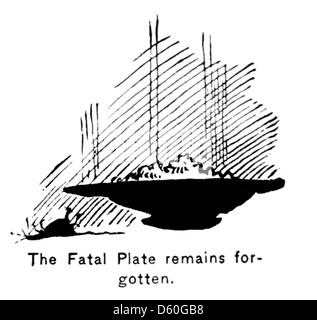 Questa illustrazione del 1878 presenta "la storia di un gatto", probabilmente una narrazione che coinvolge un gatto con una silhouette semplice ed elegante. Le opere d'arte riflettono il fascino e la semplicità della letteratura per bambini del XIX secolo. Foto Stock