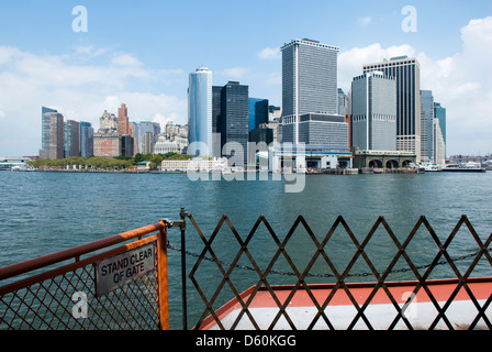 Inferiore dello Skyline di Manhattan senza l'ex World Trade Center di New York City Foto Stock