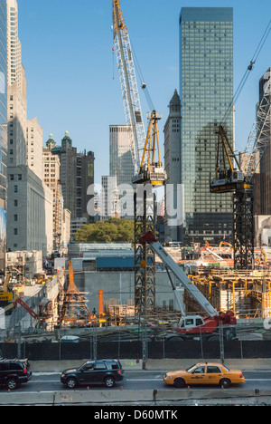 Sito in costruzione a GROUND ZERO, Manhattan, New York, New York, Stati Uniti d'America, USA, PublicGround Foto Stock