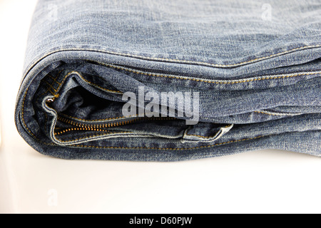 Una foto jeans è reso visibile la texture,un jeans nero è il lato di vedere. Foto Stock
