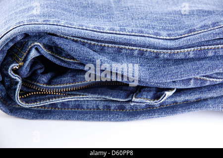 Una foto jeans è reso visibile la texture. Foto Stock