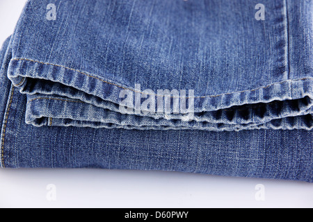 Una foto jeans è reso visibile la texture. Foto Stock