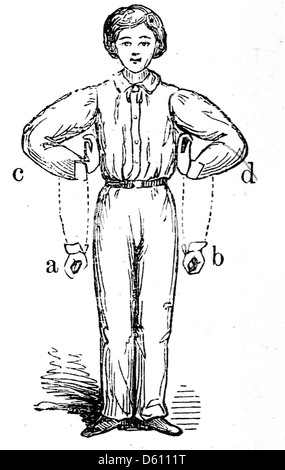 Un manuale di ginnastica libera e jumb-bell di esercizi; per la scuola-camera e salotto (1864) Foto Stock