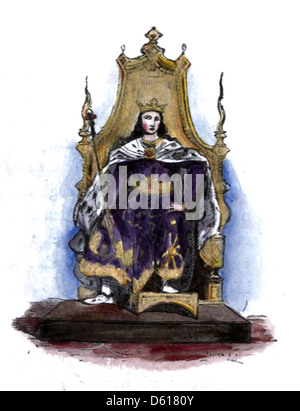 Questa immagine è tratta da "The Child's Fairy Library" (1837-1838), con una storia su un re, una delle tante fiabe illustrate in questa collezione progettata per i bambini. Foto Stock