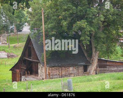 Albiez-le-Vieux, Savoie, Rhône-Alpes, in Francia Foto Stock