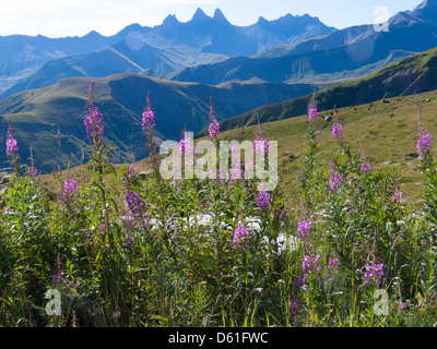 Col de la Croix de Fer, Savoie, Francia Foto Stock