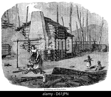 Questa immagine proviene da un'opera del 1860 che offre una descrizione completa degli Stati Uniti, comprese le caratteristiche geografiche, le risorse e gli eventi storici chiave. Il libro mette in evidenza la ricchezza agricola e minerale della nazione, che serve sia come risorsa educativa che come record storico. Foto Stock