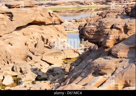 La luce su tre mila sventolando ,questo viaggio è guardare come il Grand Canyon in Ubon Ratchathani , della Thailandia. Foto Stock