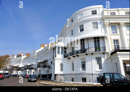 Stile Regency proprietà di alloggiamento in Brighton Lewes Crescent e Sussex Square kemptown REGNO UNITO Foto Stock